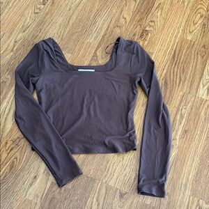 Brown Long Sleeve Top
